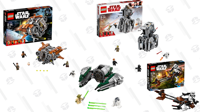 LEGO Star Wars Jakku Quadjumper | $31 | Walmart and AmazonLEGO Star Wars Scout Trooper & Speeder Bike | $33 | Walmart and AmazonLEGO Star Wars First Order Heavy Scout Walker | $31 | Walmart and Amazon